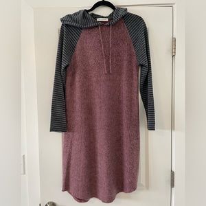 Hooded sweater dress